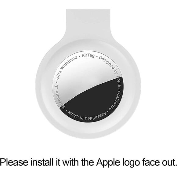 for AirTag Silicone Holder Case Cover Airtag Tracker Keychain Sleeve Shell White - Picture 4 of 9